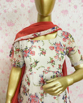 Cream chiffon anarkali - kasumi.in
